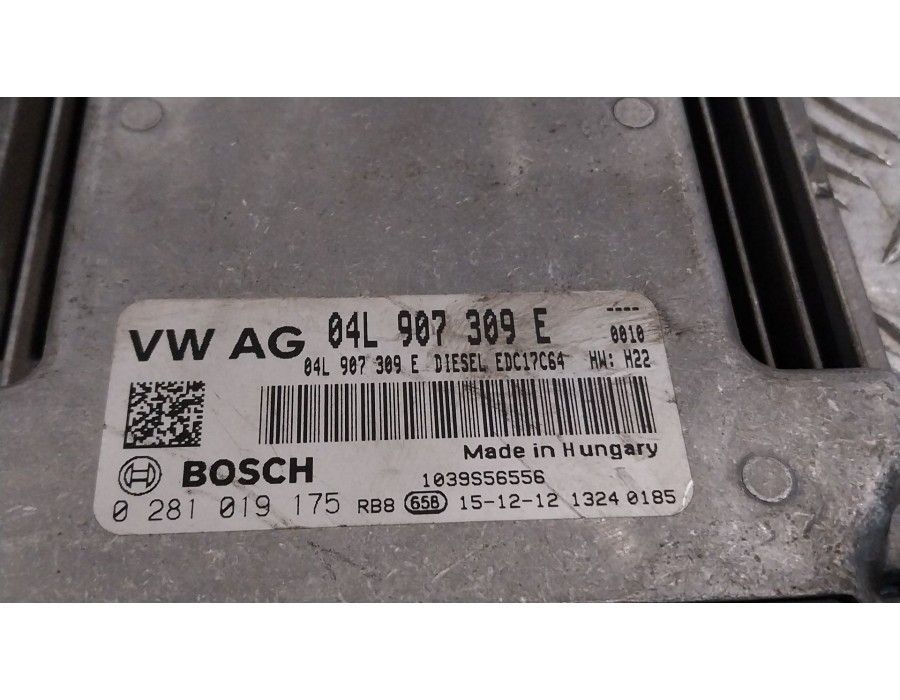 Recambio de centralita motor uce para seat toledo iv (kg3) 1.6 tdi referencia OEM IAM 04L907309 0281019175 