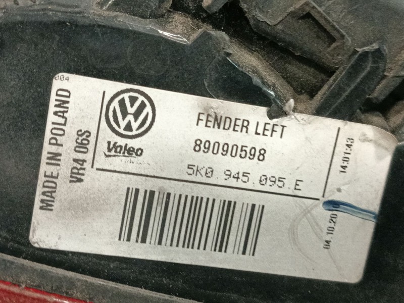 Recambio de piloto trasero izquierdo para volkswagen golf vi (5k1) 1.6 tdi referencia OEM IAM 5K0945095E 89090598 