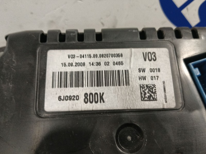 Recambio de cuadro instrumentos para seat ibiza (6j5) referencia OEM IAM 6J0920800K A2C53332250 A2C53311200