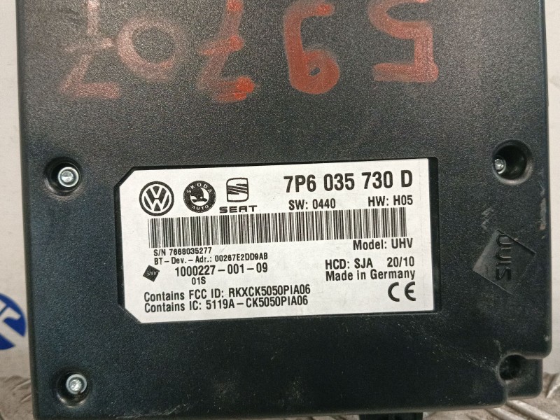 Recambio de modulo electronico para volkswagen golf vi (5k1) 2.0 gti referencia OEM IAM 7P6035730 100022700109 