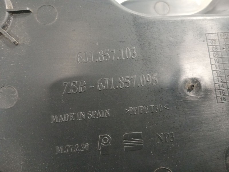 Recambio de guantera para seat ibiza (6j5) referencia OEM IAM 6J1857103 6J1857095 