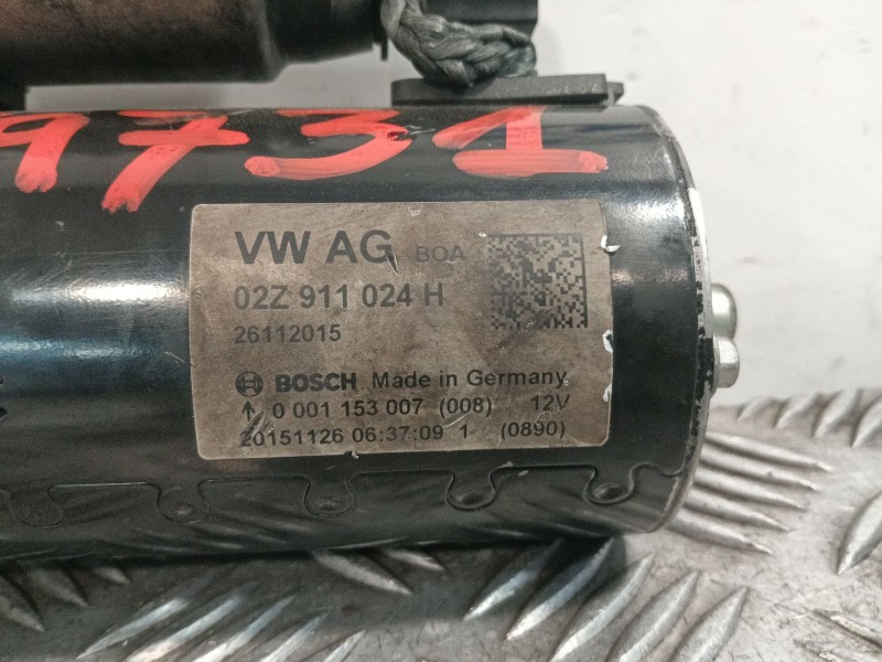 Recambio de motor arranque para seat toledo iv (kg3) 1.6 tdi referencia OEM IAM 02Z911024H  