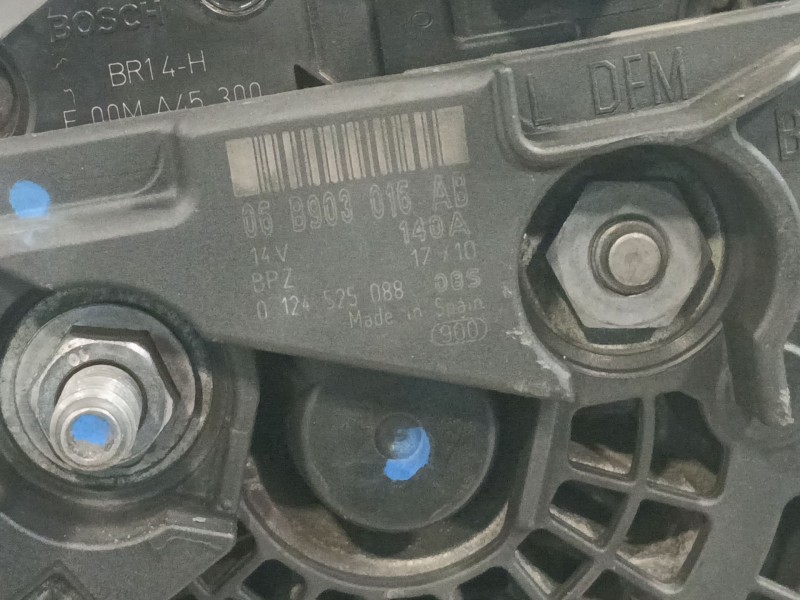 Recambio de alternador para volkswagen golf vi (5k1) 2.0 gti referencia OEM IAM 06B903016AB  