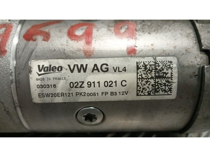Recambio de motor arranque para skoda fabia iii (nj3) 1.4 tdi referencia OEM IAM 02Z911021C  