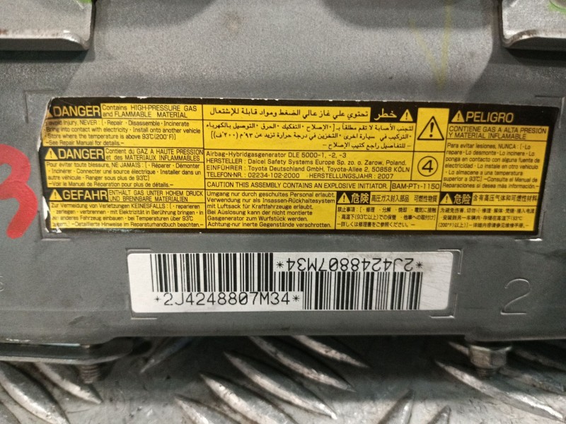 Recambio de airbag rodillas para toyota auris 1.4 turbodiesel cat referencia OEM IAM   