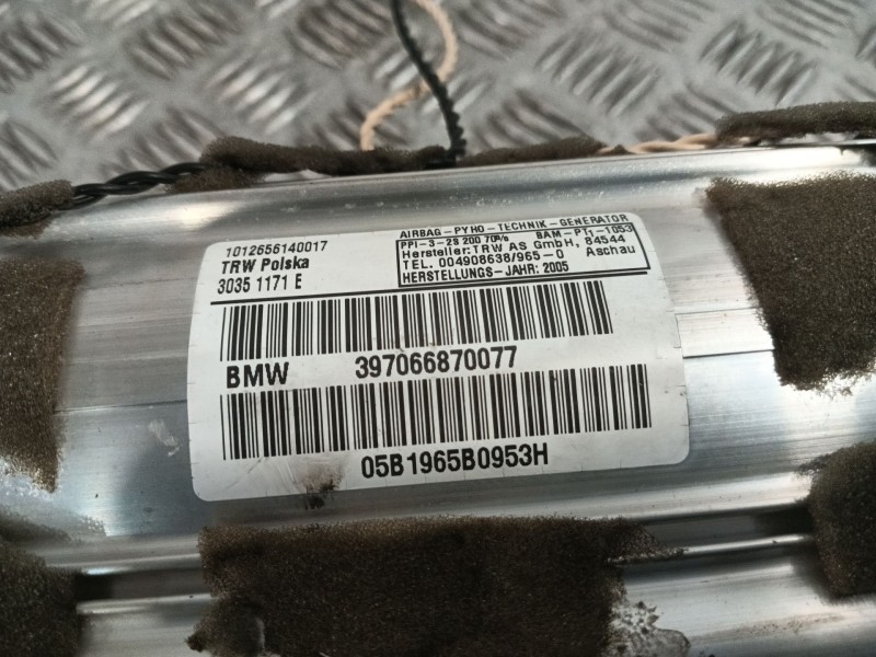 Recambio de airbag delantero derecho para bmw serie 1 berlina (e81/e87) referencia OEM IAM 397066870077 30353979B 