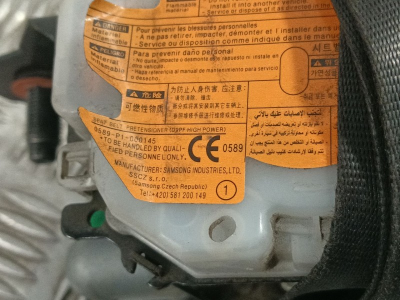 Recambio de cinturon seguridad delantero izquierdo para hyundai h350 furgoneta 2.5 crdi referencia OEM IAM PSD9000062 8988859200