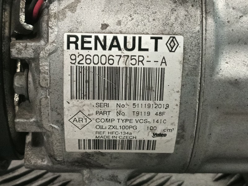Recambio de compresor aire acondicionado para dacia sandero referencia OEM IAM 926006775R  