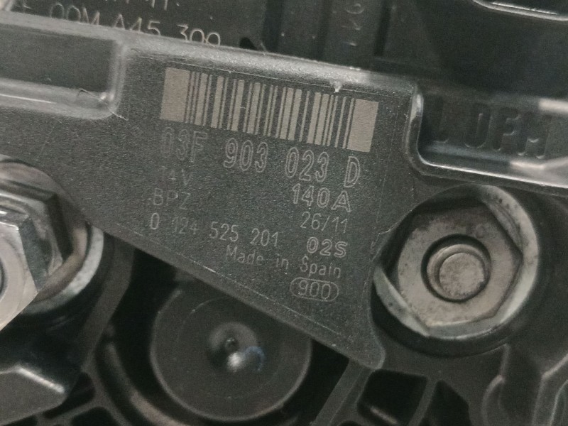 Recambio de alternador para seat leon (1p1) 1.2 tsi referencia OEM IAM 03F903023D 0124525201 
