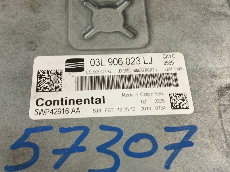 Recambio de centralita motor uce para seat altea (5p1) 1.6 tdi referencia OEM IAM 03L906023LJ 03L906023KL 5WP42916AA