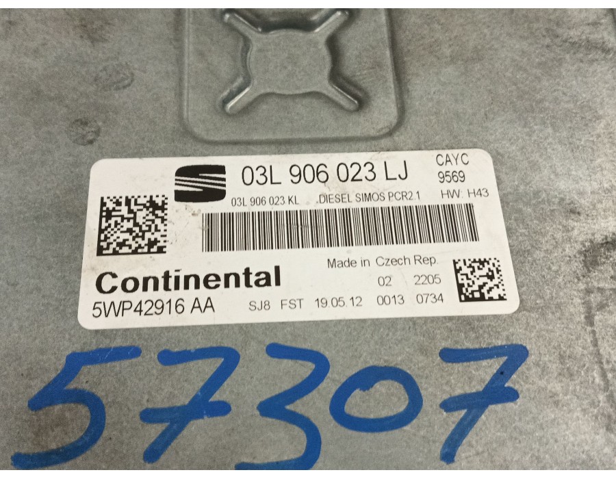 Recambio de centralita motor uce para seat altea (5p1) 1.6 tdi referencia OEM IAM 03L906023LJ 03L906023KL 5WP42916AA