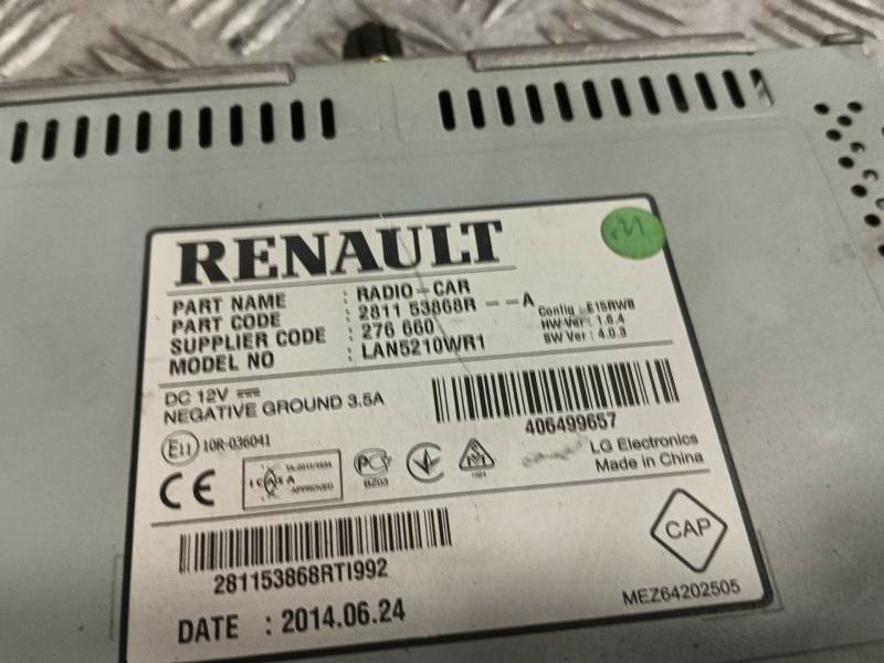Recambio de pantalla multifuncion para renault clio iv (bh_) 1.5 dci 75 referencia OEM IAM 281153868R  