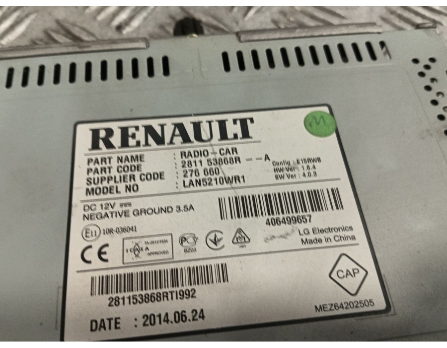 Recambio de pantalla multifuncion para renault clio iv (bh_) 1.5 dci 75 referencia OEM IAM 281153868R  