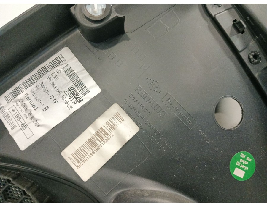 Recambio de guarnecido puerta trasera izquierda para renault clio iv (bh_) 1.5 dci 75 referencia OEM IAM 829A15507R  