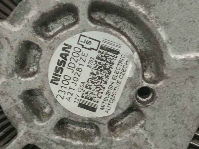 Recambio de alternador para nissan qashqai i (j10, nj10) 2.0 referencia OEM IAM 23100JD200 A2TJ0281ZE 