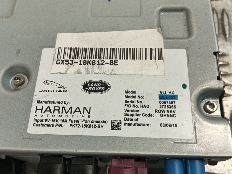 Recambio de sistema navegacion gps para jaguar xe (x760) 2.0 d referencia OEM IAM GX5318K812BE  