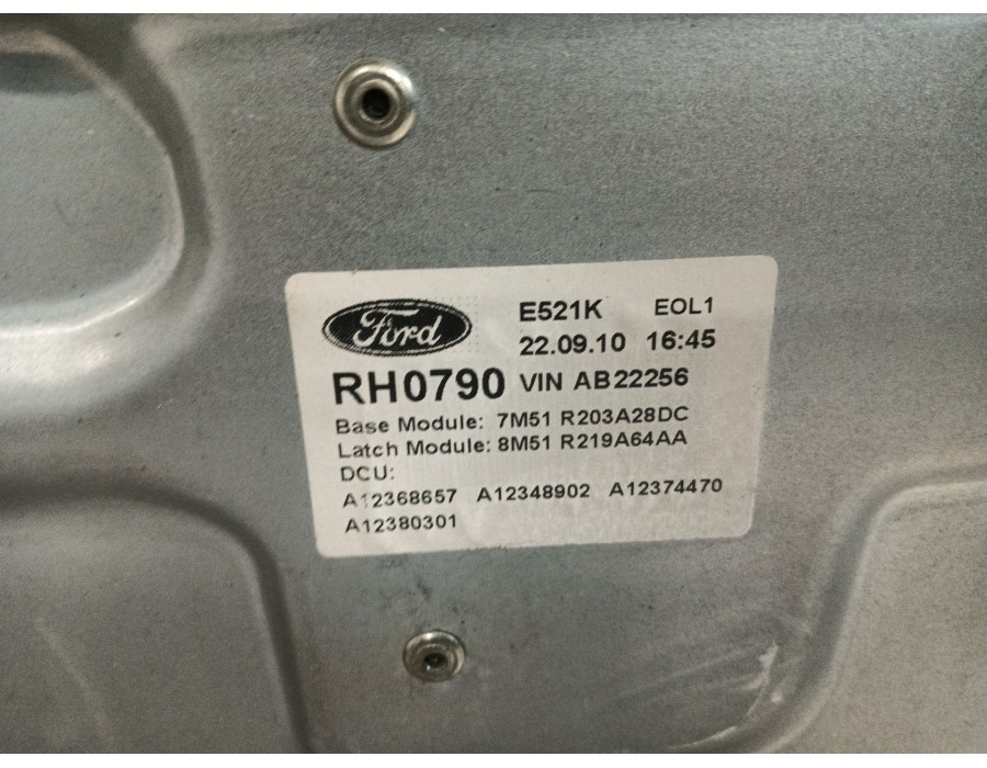 Recambio de elevalunas delantero derecho para ford kuga i 2.0 tdci referencia OEM IAM 7M51R203A28DC 8M51R219A64AA 7M5T14B533CE