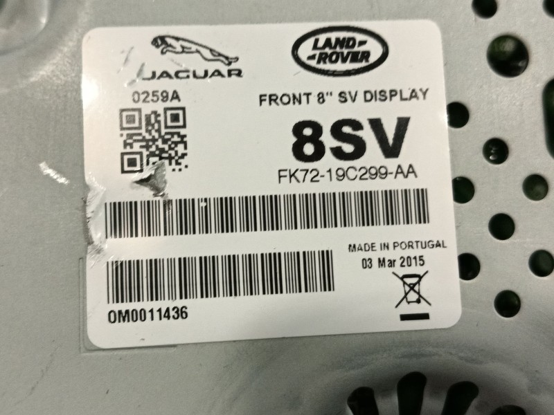 Recambio de pantalla multifuncion para jaguar xe (x760) 2.0 d referencia OEM IAM FK7219C299AA  