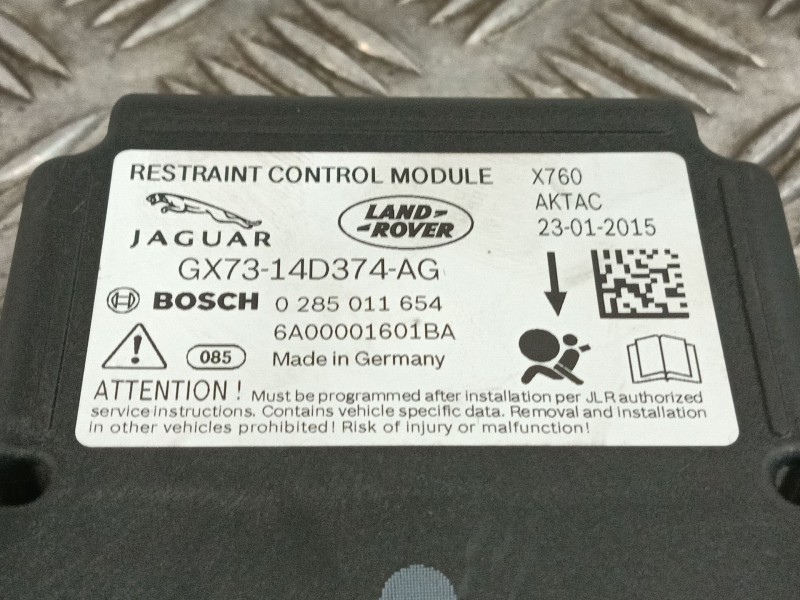 Recambio de centralita airbag para jaguar xe (x760) 2.0 d referencia OEM IAM GX7314D374AG 0285011654 