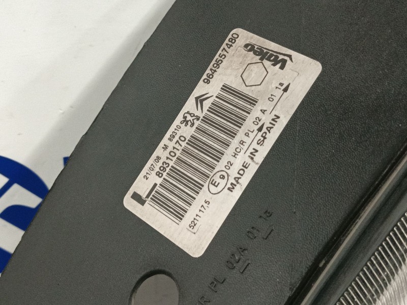 Recambio de faro izquierdo para citroën xsara picasso (n68) 2.0 hdi referencia OEM IAM 9649557480  89310170