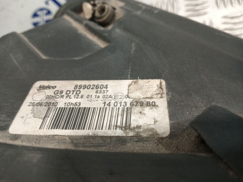 Recambio de faro derecho para fiat scudo furgoneta (270_, 272_) 1.6 d multijet referencia OEM IAM 89902604 1401367980 