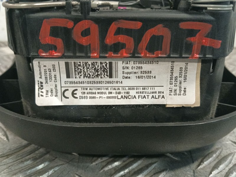 Recambio de airbag delantero izquierdo para fiat panda (312_, 319_) 1.2 (312pxa1a) referencia OEM IAM 7355434510  
