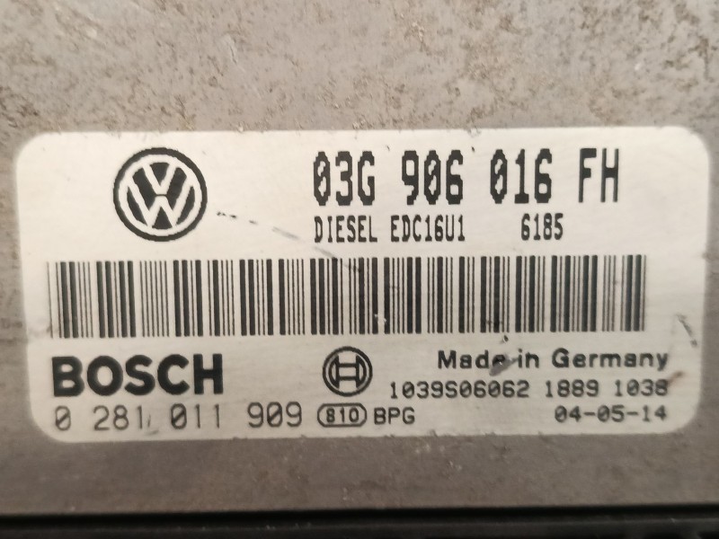 Recambio de centralita motor uce para seat altea (5p1) referencia OEM IAM 03G906016FH 0281011909 