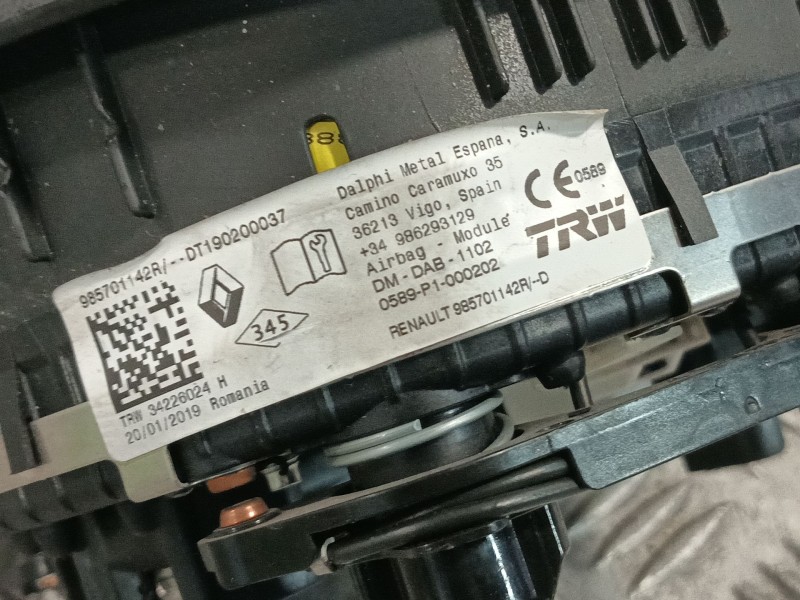 Recambio de airbag delantero izquierdo para dacia sandero referencia OEM IAM 985701142R  