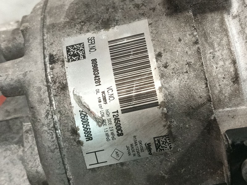 Recambio de compresor aire acondicionado para dacia sandero referencia OEM IAM 926005689R T24500CB 