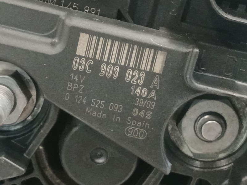 Recambio de alternador para volkswagen golf plus v (5m1, 521) 1.4 tsi referencia OEM IAM 03C903023A 0124525093 