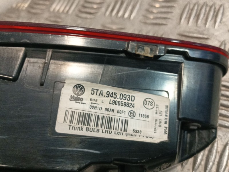 Recambio de piloto trasero izquierdo interior para volkswagen touran (5t1) 2.0 tdi referencia OEM IAM 5TA945093D L90059824 