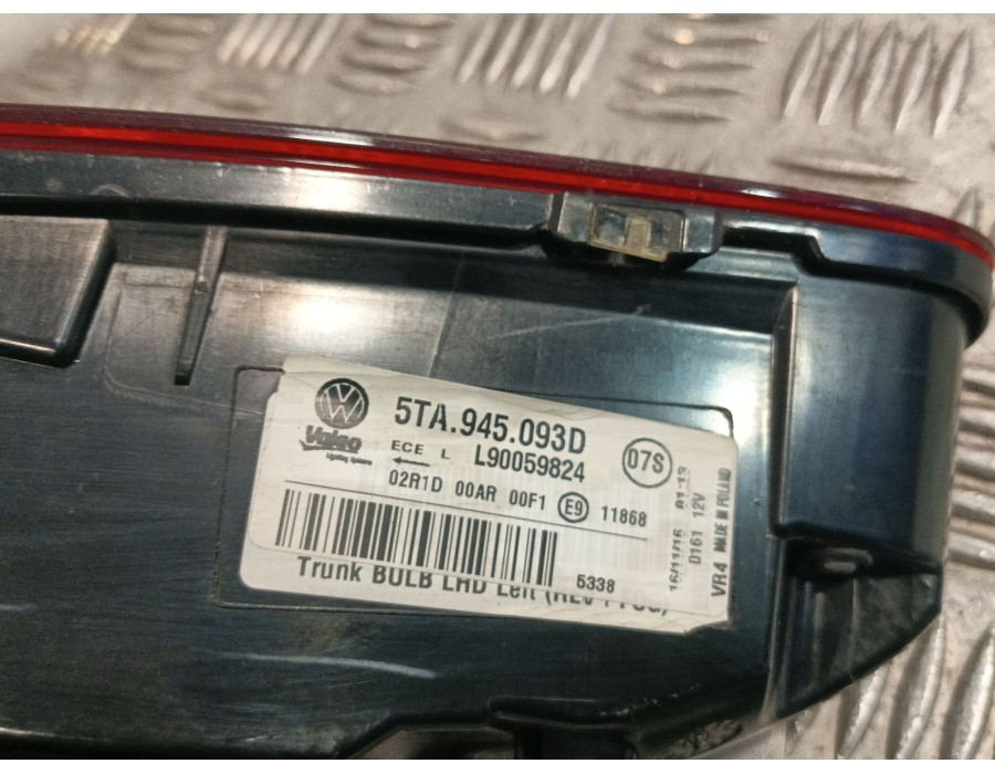 Recambio de piloto trasero izquierdo interior para volkswagen touran (5t1) 2.0 tdi referencia OEM IAM 5TA945093D L90059824 
