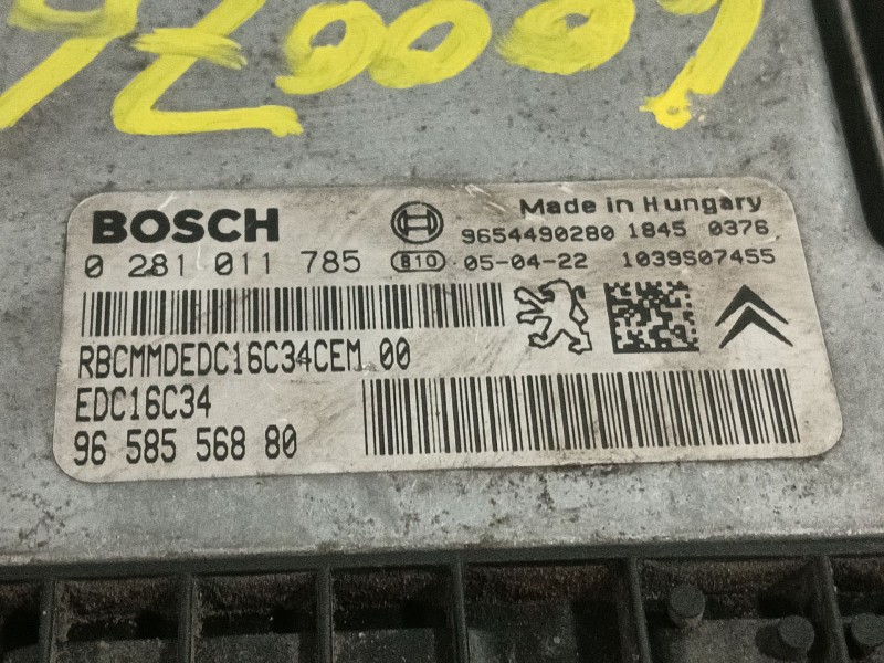 Recambio de centralita motor uce para citroën c2 (jm_) 1.4 hdi referencia OEM IAM 0281011785 9658556880 