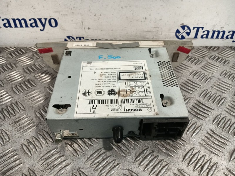 Recambio de sistema audio / radio cd para fiat 500 (312_) 1.2 (312axa1a) referencia OEM IAM 7643706316  