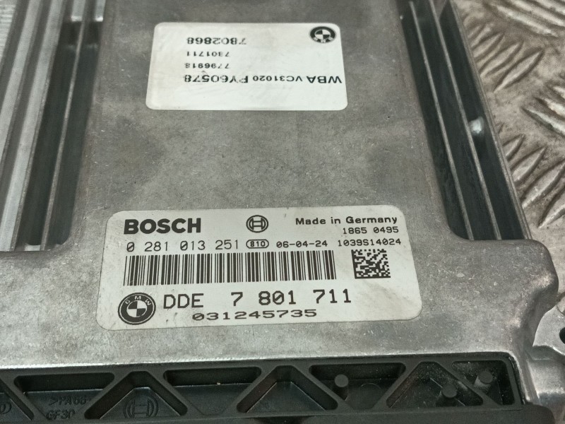 Recambio de centralita motor uce para bmw 3 (e90) 320 d referencia OEM IAM 0281013251 DDE7801711 1039S14024