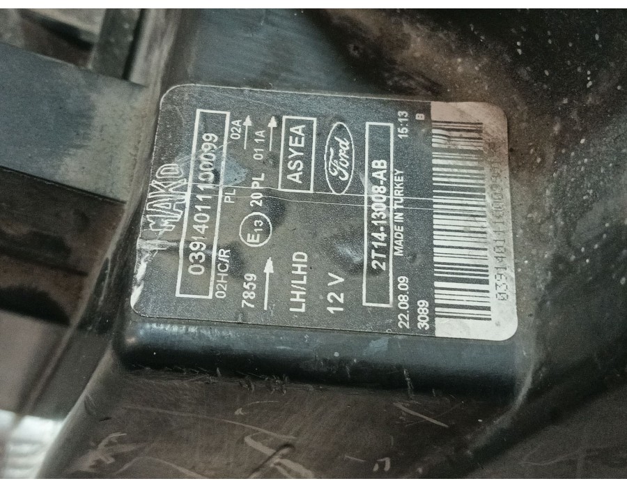 Recambio de faro izquierdo para ford transit connect (p65_, p70_, p80_) 1.8 di referencia OEM IAM 2T1413098AB  