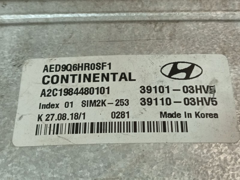 Recambio de centralita motor uce para hyundai ioniq (ae) 1.6 gdi hybrid referencia OEM IAM 3910103HV5 391103HV5 