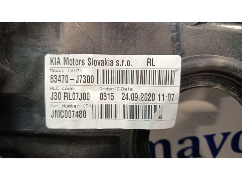Recambio de elevalunas trasero izquierdo para kia xceed (cd) 1.6 gdi hybrid referencia OEM IAM 83470J7300 AA570K0020 83450J7000
