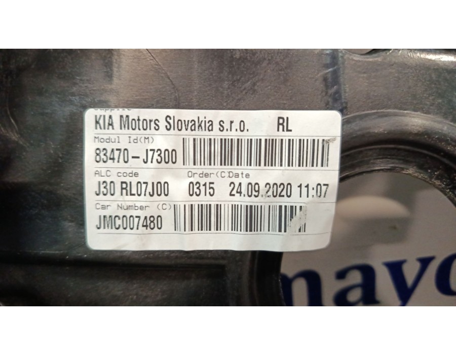 Recambio de elevalunas trasero izquierdo para kia xceed (cd) 1.6 gdi hybrid referencia OEM IAM 83470J7300 AA570K0020 83450J7000