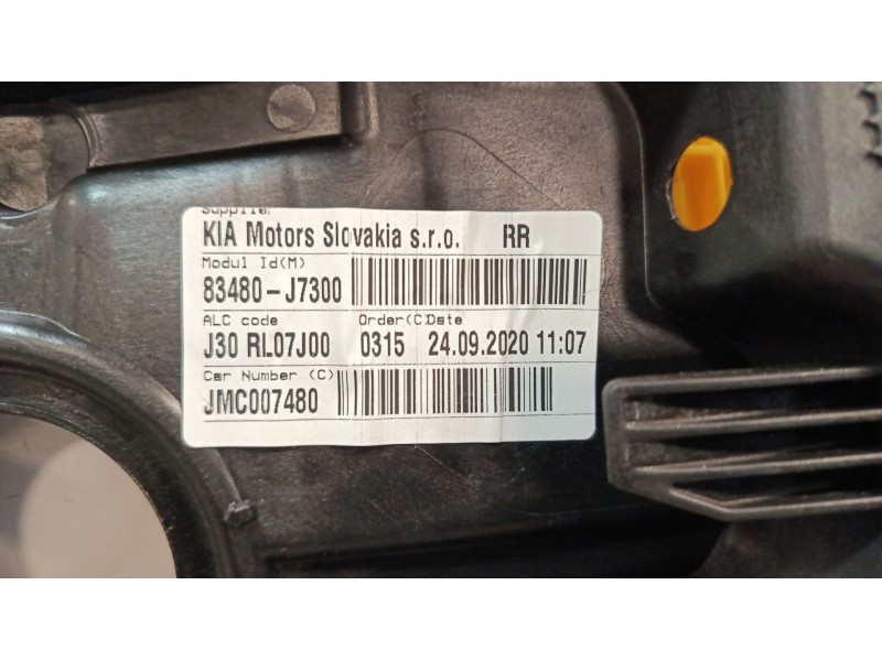 Recambio de elevalunas trasero derecho para kia xceed (cd) 1.6 gdi hybrid referencia OEM IAM 83480J7300 AA570K0030 83460J7000