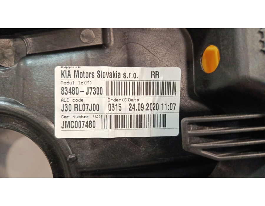 Recambio de elevalunas trasero derecho para kia xceed (cd) 1.6 gdi hybrid referencia OEM IAM 83480J7300 AA570K0030 83460J7000