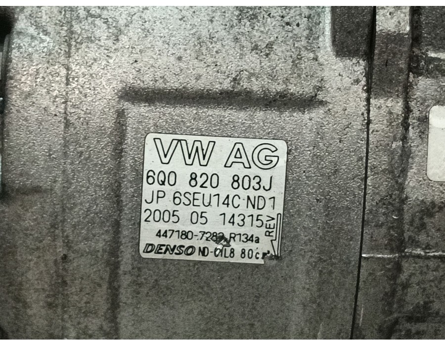 Recambio de compresor aire acondicionado para skoda octavia i (1u2) 1.9 tdi referencia OEM IAM 6Q0820803J 4471807282 