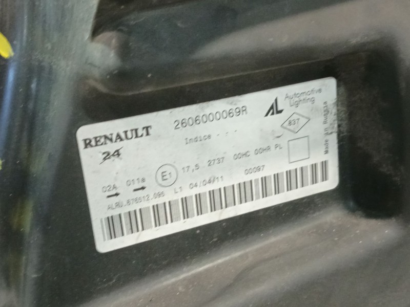 Recambio de faro izquierdo para dacia duster (hs_) 1.5 dci 4x4 (hsmc, hsmd) referencia OEM IAM 2606000069R  