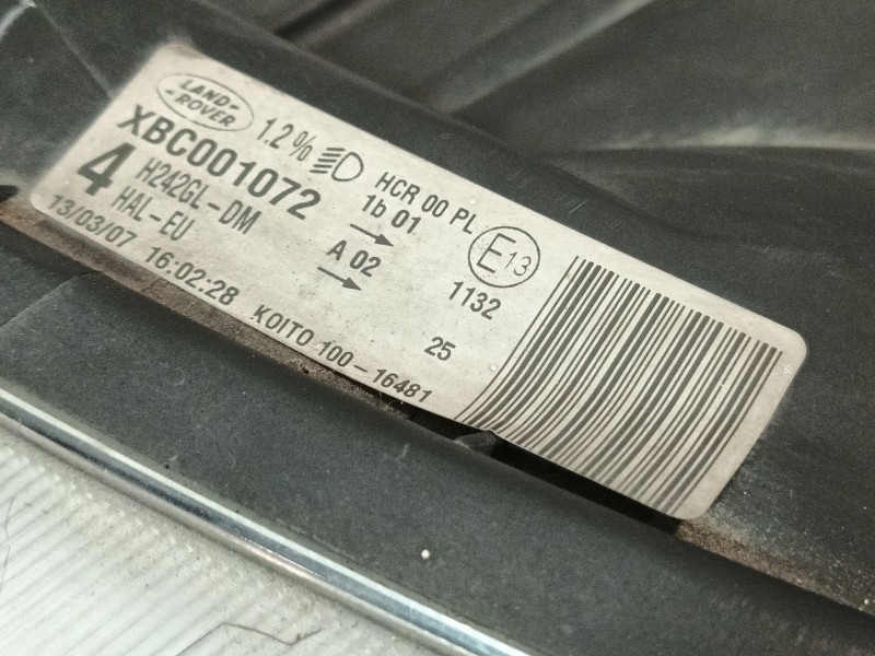 Recambio de faro izquierdo para land rover discovery iii (l319) 2.7 td 4x4 referencia OEM IAM XBC001072  