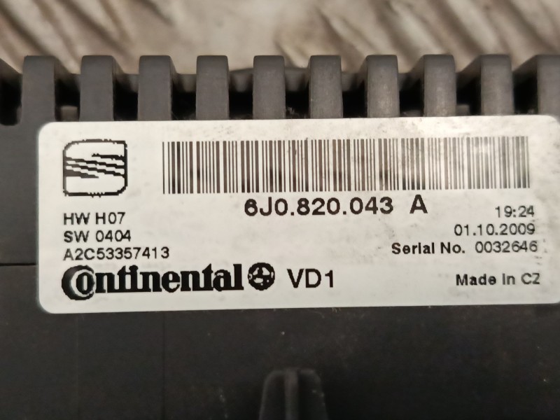 Recambio de mando climatizador para seat ibiza iv (6j5, 6p1) 1.6 tdi referencia OEM IAM 6J0820043A  