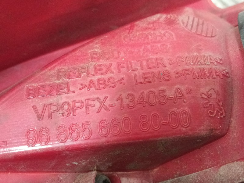 Recambio de piloto trasero izquierdo para peugeot 207/207+ (wa_, wc_) 1.4 16v referencia OEM IAM 968656608000  