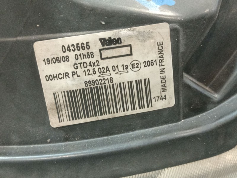 Recambio de faro izquierdo para renault kangoo (f/kc0) 1.5 dci diesel referencia OEM IAM 89902218 043565 89028548