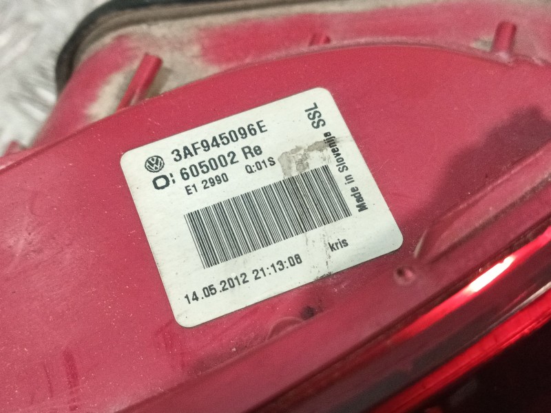Recambio de piloto trasero derecho para volkswagen passat b7 variant (365) 2.0 tdi referencia OEM IAM 3AF945096E 605002 