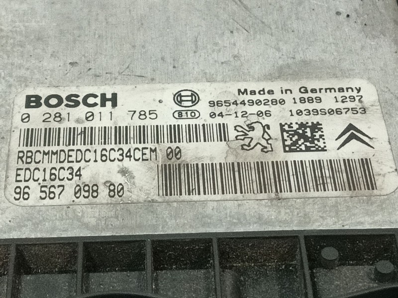 Recambio de centralita motor uce para citroën c2 (jm_) 1.4 hdi referencia OEM IAM 0281011785 9656709880 