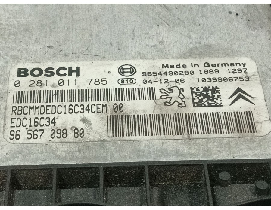 Recambio de centralita motor uce para citroën c2 (jm_) 1.4 hdi referencia OEM IAM 0281011785 9656709880 